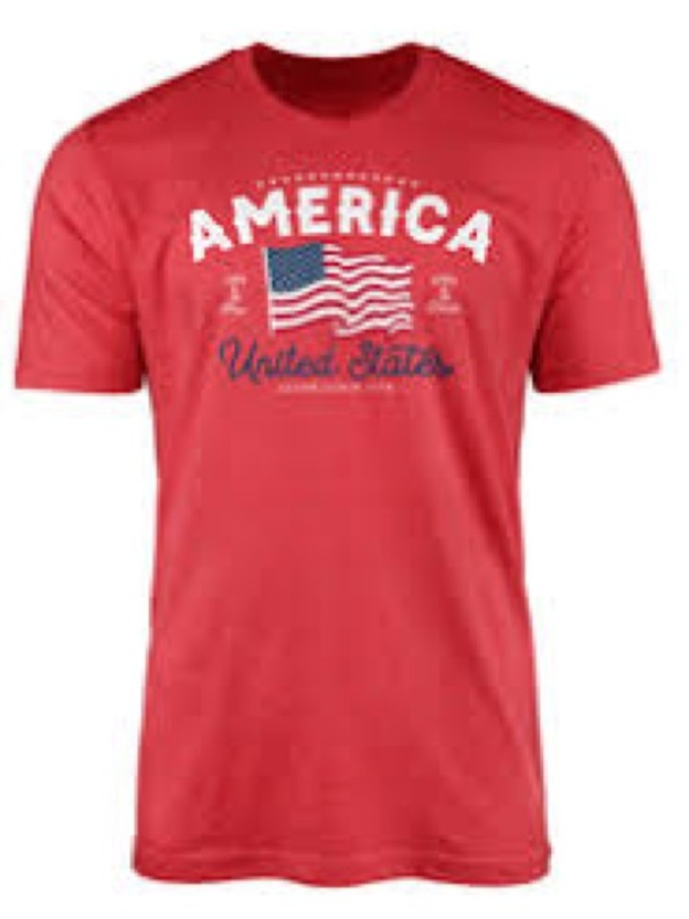 NWT America Flag Graphic Short Sleeve Tee - Red
